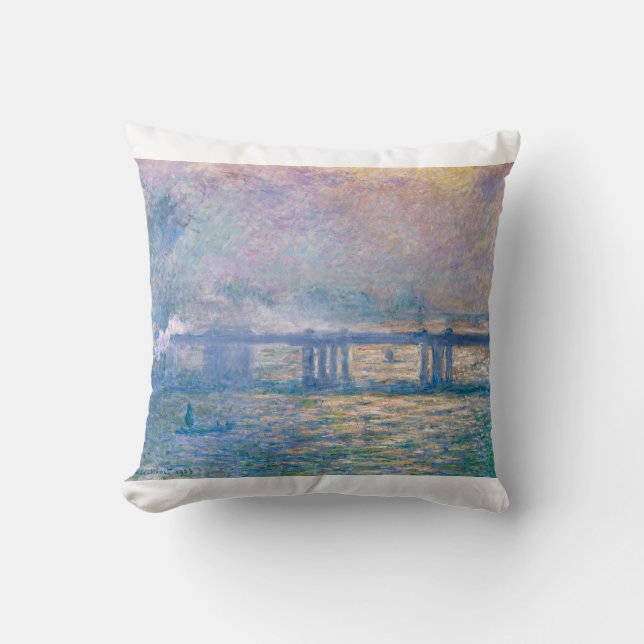 Charing Cross Bridge by Claude Monet Cushion (Front)