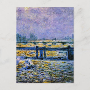 Charing Cross Bridge, Reflection on the Thames Postcard