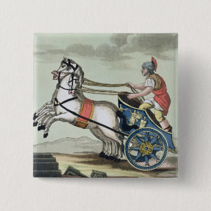 Charioteer, from 'L'Antica Roma', 1825 (colour lit 15 Cm Square Badge