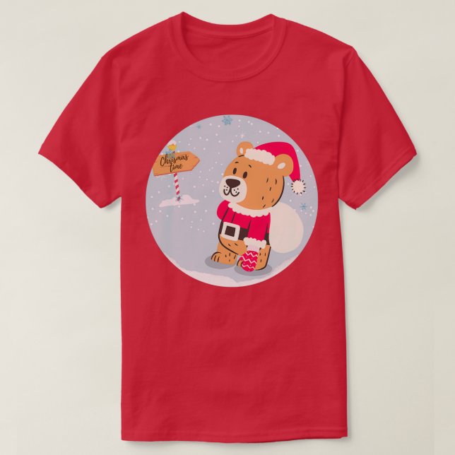 Charismas Bear with gifts for you cute Charismas s T-Shirt (Design Front)