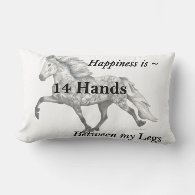 Charismatic Icelandic Horse in Tolt Lumbar Cushion (Front)