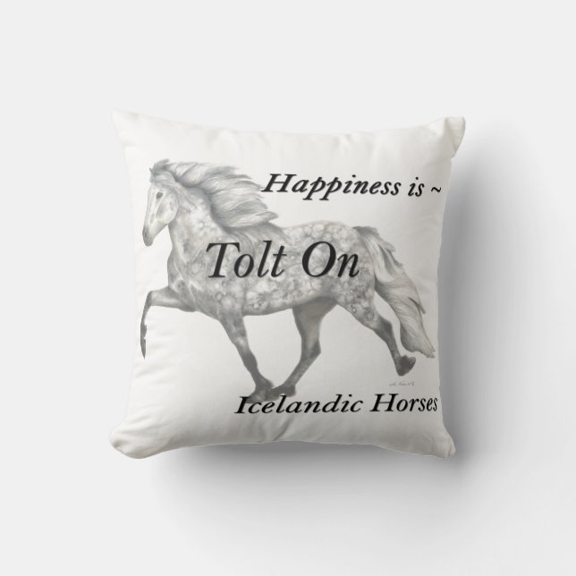 Charismatic Icelandic Horse Tolt On Cushion (Front)