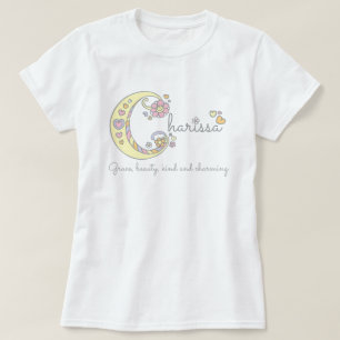 Charissa girls name decorative custom meaning T-Shirt