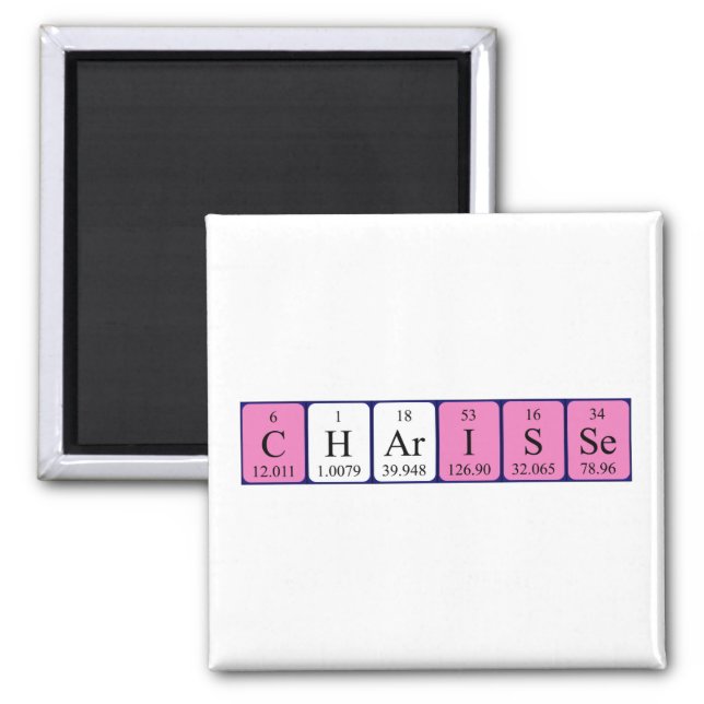 Charisse periodic table name magnet (Front)