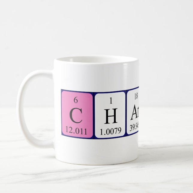 Charisse periodic table name mug (Left)