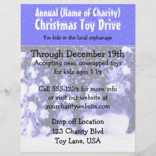 Charity Annual Christmas Toy Drive Snowmen Blue Flyer