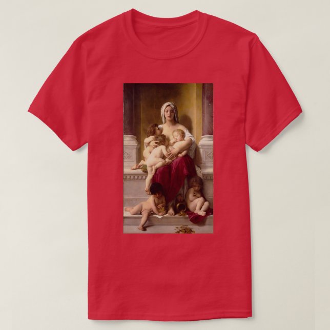 Charity by WilliamAdolphe Bouguereau T-Shirt (Design Front)