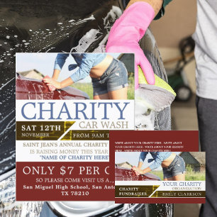 Charity Car Wash Event Advertising Flyer