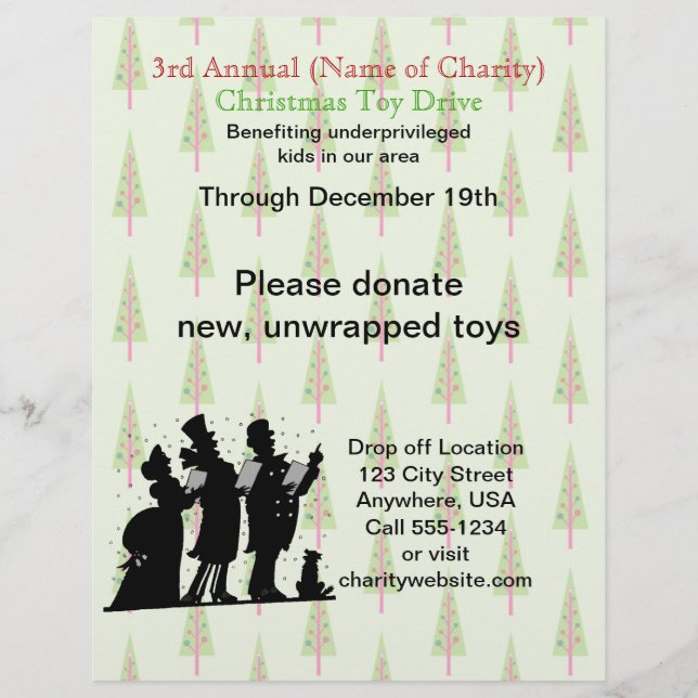 Charity Christmas Annual Christmas Toy Drive Flyer (Front)