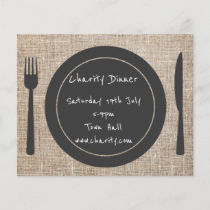 Charity dinner party flyer