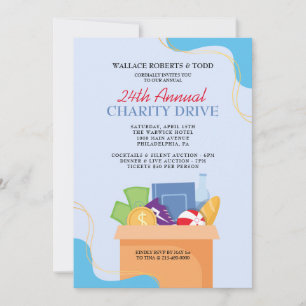 CHARITY DRIVE Auction Corporate Gala Fundraiser Invitation