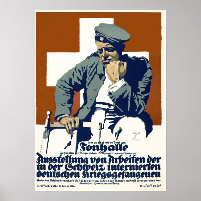 Charity for German Prisoner of War ww1 Propaganda Poster (Front)