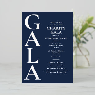 Charity Gala Template Fundraising Event Blue