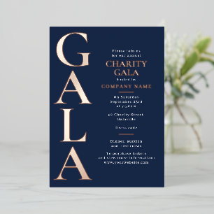 Charity Gala Template Fundraising Event Blue