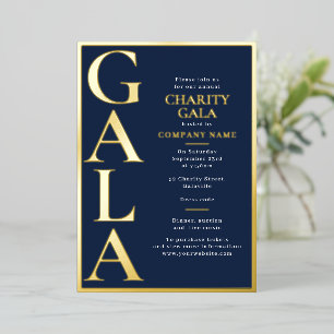 Charity Gala Template Fundraising Event Blue Gold