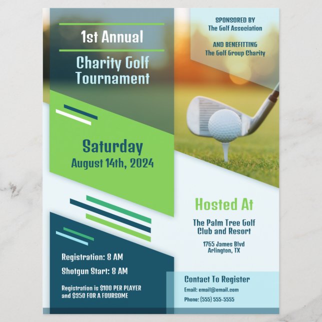 Charity Golf Tournament Flyer (Front)