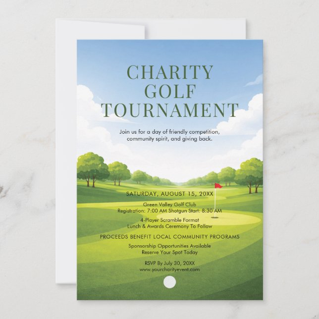 Charity Golf Tournament  Invitation (Front)