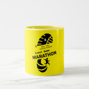 Charity marathon promotional event merch   coffee  Two-Tone coffee mug
