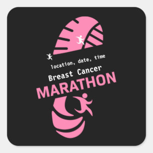 Charity marathon promotional event merchandise T Square Sticker