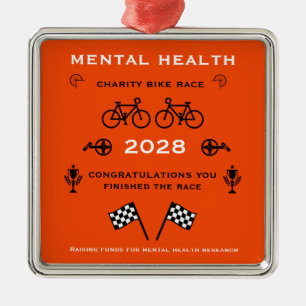 Charity Or Sports Cycling Event Metal Tree Decoration