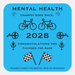 Charity Or Sports Cycling Event Square Sticker