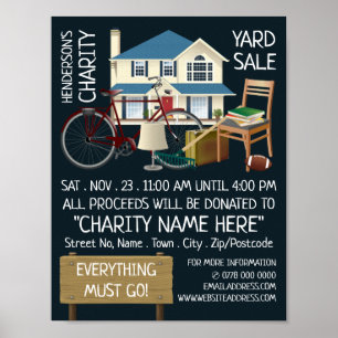 Charity Yard Sale Event Advertising Poster