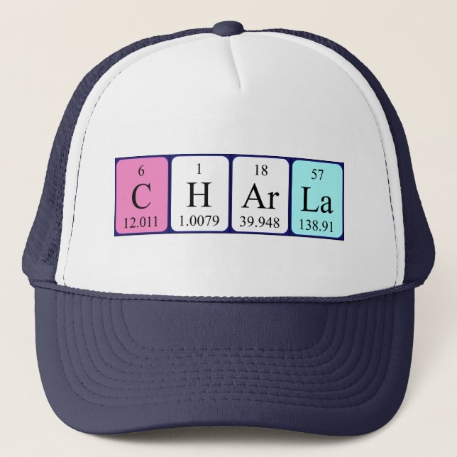 Charla periodic table name hat (Front)