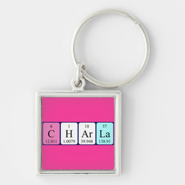 Charla periodic table name keyring (Front)
