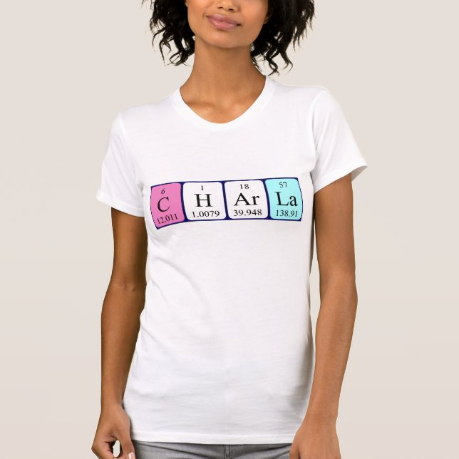 Charla periodic table name shirt (Front)