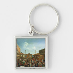 Charlatans in the Piazzetta San Marco, Venice Key Ring