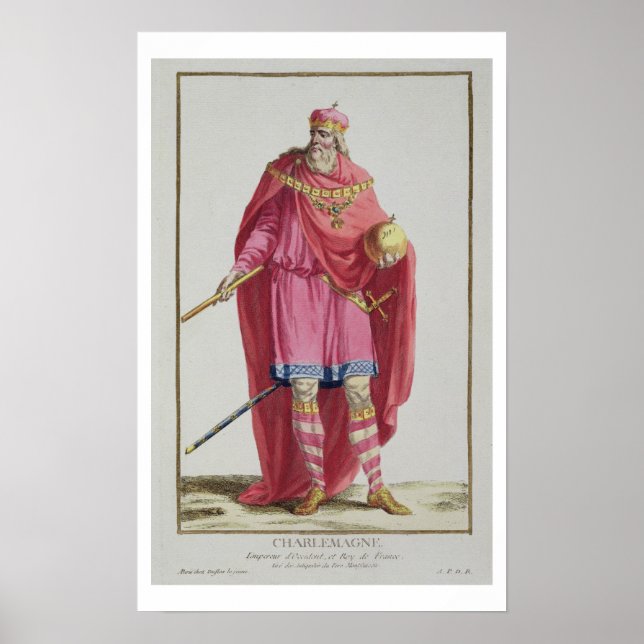 Charlemagne (742-814) from 'Receuil des Estampes, Poster (Front)