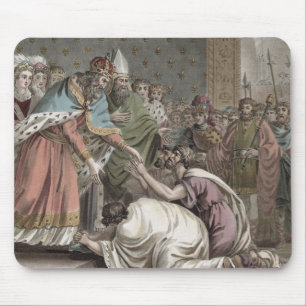 Charlemagne (742-814) Receives the Ambassadors fro Mouse Mat