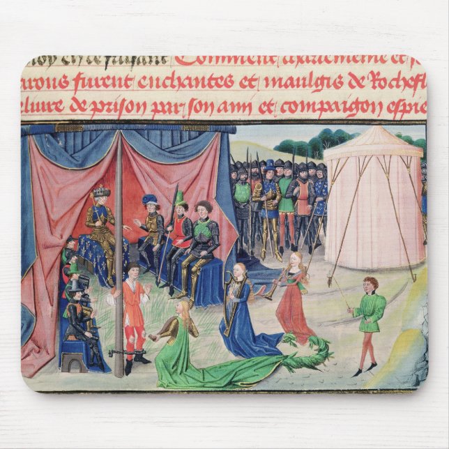 Charlemagne and his barons being enchanted mouse mat (Front)