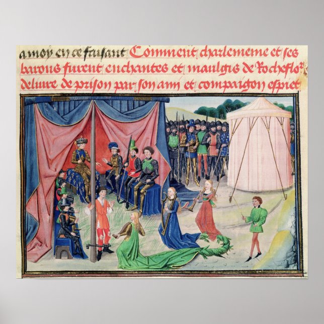 Charlemagne and his barons being enchanted poster (Front)