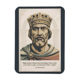 Charlemagne Quote Franks Illustration Vintage Magnet