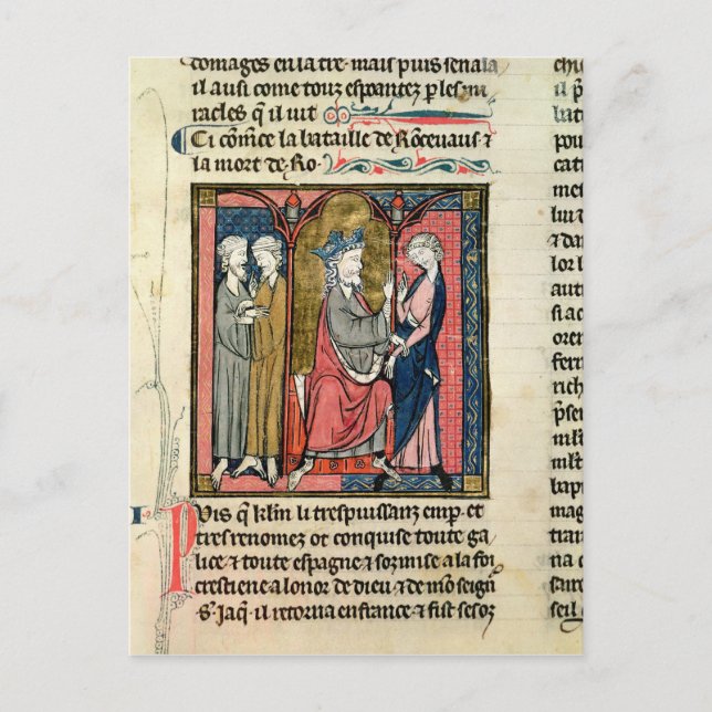 Charlemagne sending Ganelon Postcard (Front)