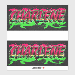 Charlene First Name Name Graffiti Sticker