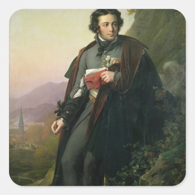 Charles-Artus de Bonchamps  1824 Square Sticker (Front)