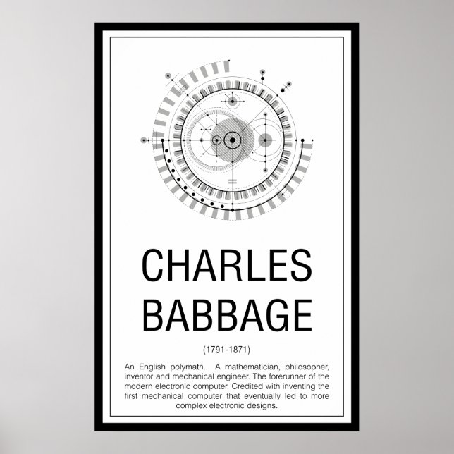 Charles Babbage Poster (Front)