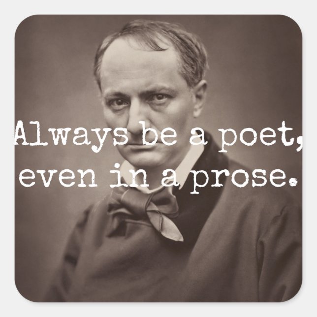 Charles Baudelaire Square Sticker (Front)