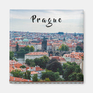 Charles bridge and St. Nicolas church - Prague Magnet