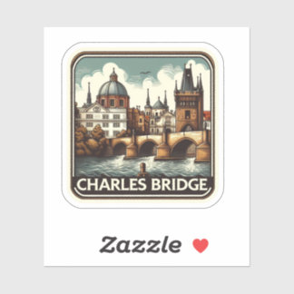 Charles Bridge (Czech Republic) vintage sticker