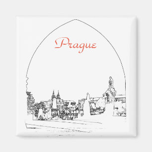 Charles bridge in Prague, Czech Republic Magnet