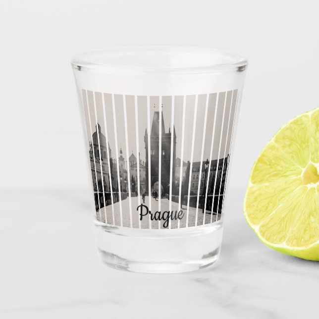 Charles bridge in Prague Shot Glass (Front)