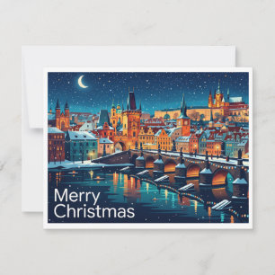 Charles Bridge Prague Czech Republic Holiday Card