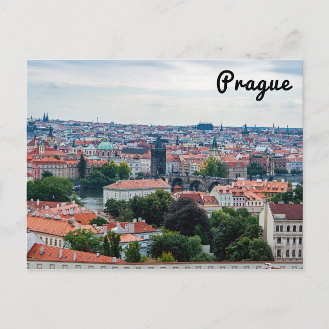 Charles bridge, St. Nicolas church - Prague Postcard (Front)