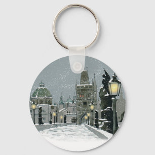 Charles Bridge Winter key chain