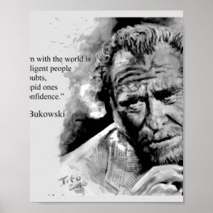 Charles BUKOWSKI - people quote  Poster