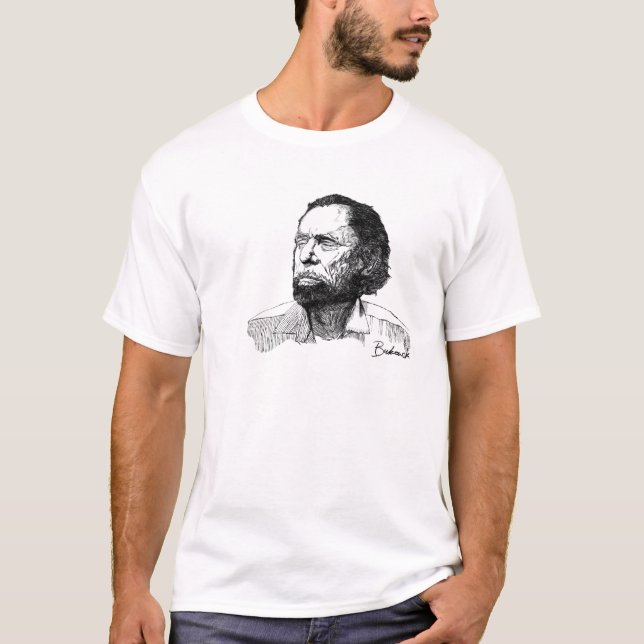 Charles Bukowski Portrait T-Shirt (Front)