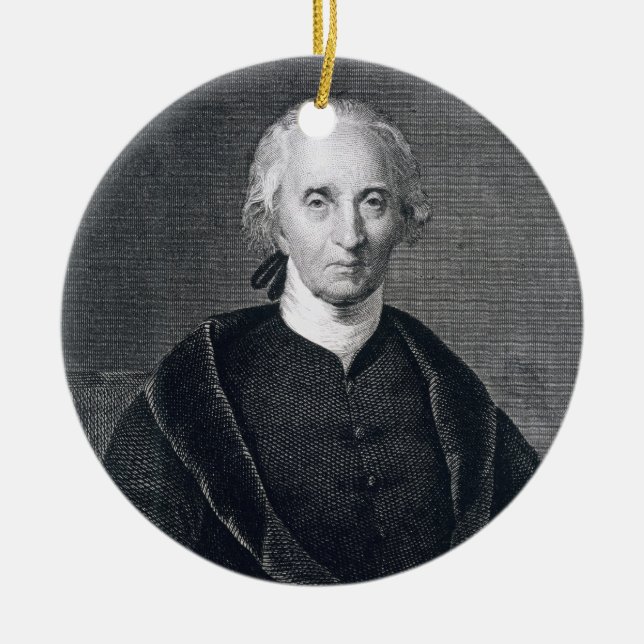 Charles Carroll of Carrollton, engraved by Asher B Ceramic Tree Decoration (Front)
